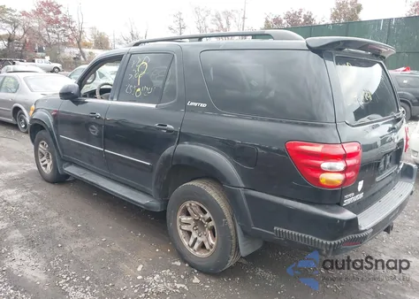 2003 Toyota Sequoia Limited V8 z USA, uszkodzony, nr VIN 5TDBT48A43S148836